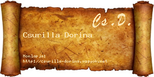 Csurilla Dorina névjegykártya